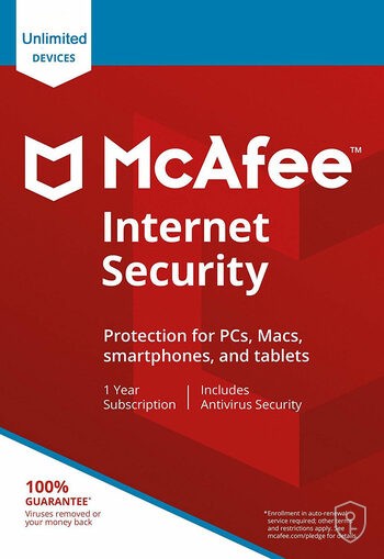 McAfee Internet Security - 1 An Unlimited Appareils Clé — licence originale à acheter en Suisse - CHKEY