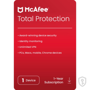 McAfee Total Protection 2024 Clé (1 An / 1 Appareil) — licence originale à acheter en Suisse - CHKEY