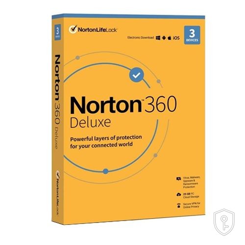 Norton 360 Deluxe 2024 EU Clé (1 An / 3 Appareils) + 25 GB Cloud Storage — licence originale à acheter en Suisse - CHKEY
