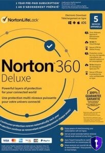 Norton 360 Deluxe US – Key (1 year / 5 devices) + 50 GB cloud storage — original licence - Odin Key