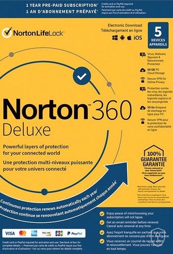 Norton 360 Deluxe EU Clé (1 An / 5 Appareils) — licence originale à acheter en Suisse - CHKEY